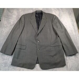 Hickey Freeman 50R Charcoal Gray Loro Piana Tasmanian Super 120s 2 Button